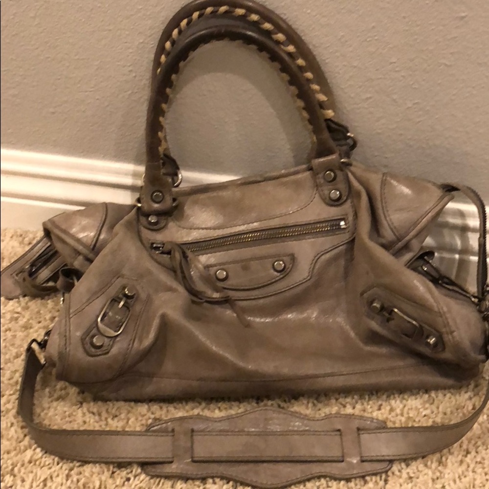 Balenciaga Grey Motorcycle bag